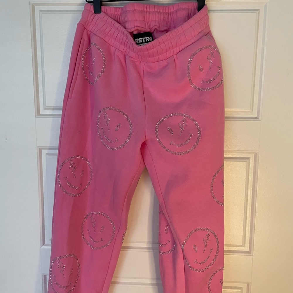 Etro Pink Embellished Straight Leg Sweatpants